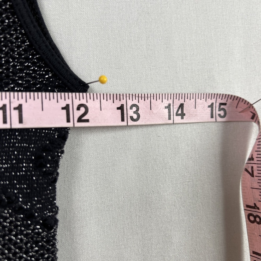 Vintage Y2k Bebe Mini Bodycon Dress Petite P/S Black Sexy Lace Stretch Metallic - Picture 7 of 12